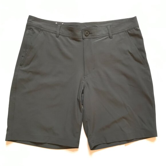 Columbia Washed Out Flat Front Hybrid Shorts Mens 38 Gray 10" Inseam Polyester - Picture 2 of 12